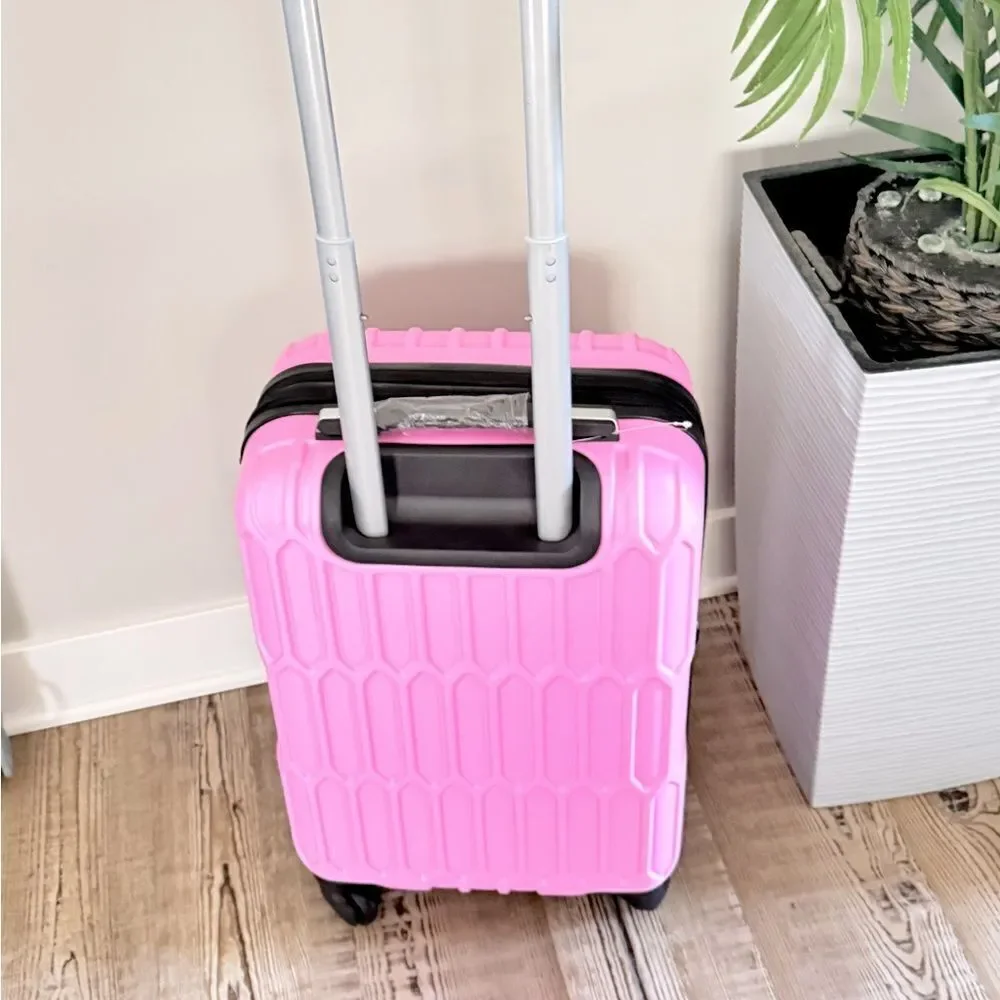 AMKA Honeycomb 20 in. Carry-On Expandable Spinner Suitcase luggage pink
